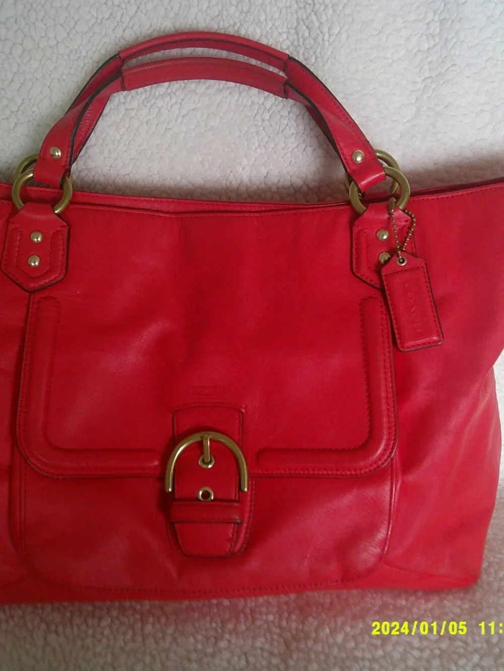 Coach Campbell Izzy Leather Convertible Satchel Bag